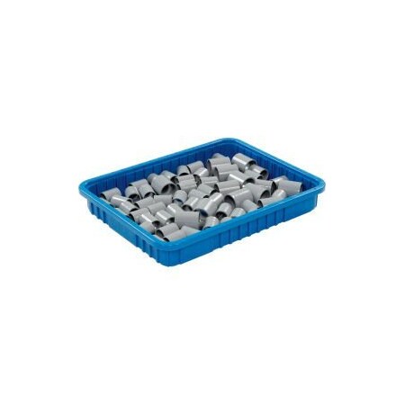 Quantum Storage Systems Global Industrial„¢ Plastic Dividable Grid Container - DG93030, 22-1/2"L x 17-1/2"W x 3"H, Blue - Pkg Qty 6 DG93030BL